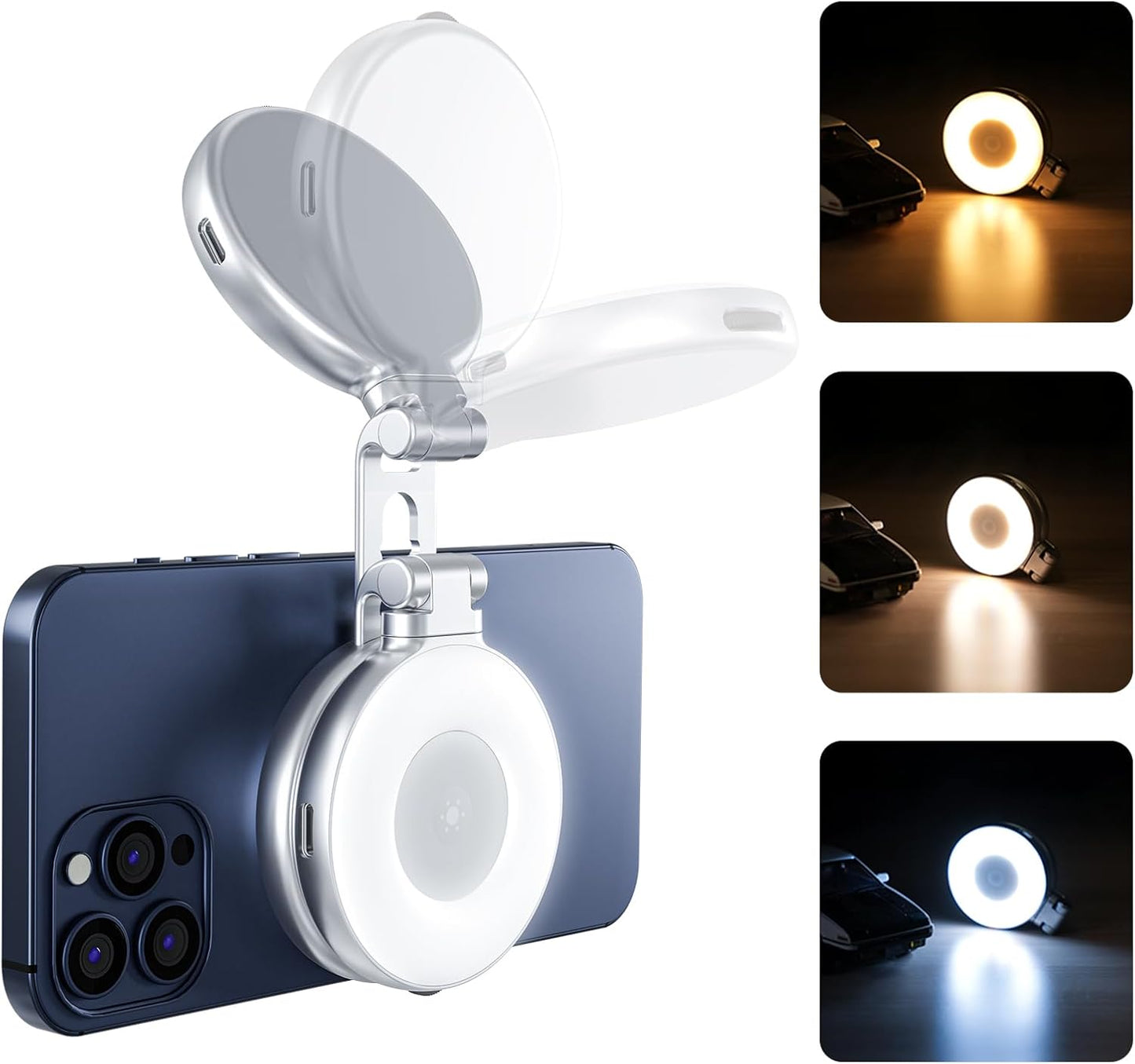 Magnetic Selfie Ring Light with Mirror