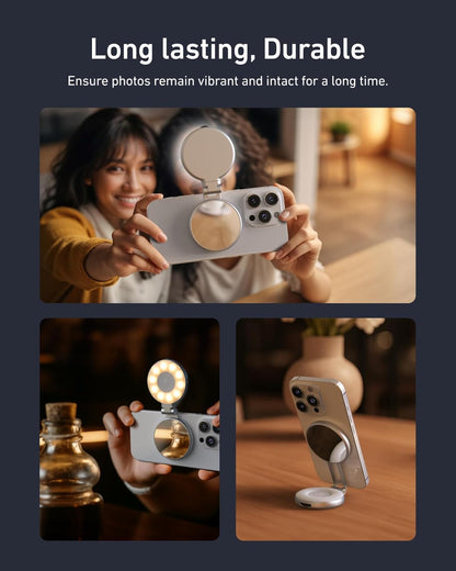 Magnetic Selfie Ring Light with Mirror