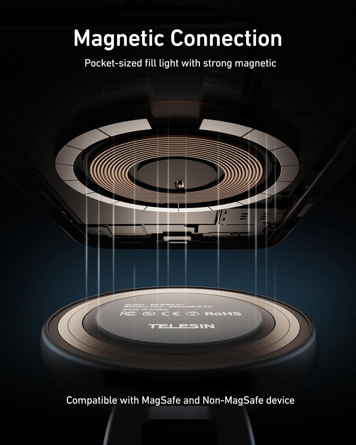 Magnetic Selfie Ring Light with Mirror
