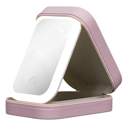 Portable Makeup Storage Box With LED Mirror