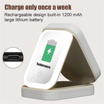 Portable Makeup Storage Box With LED Mirror