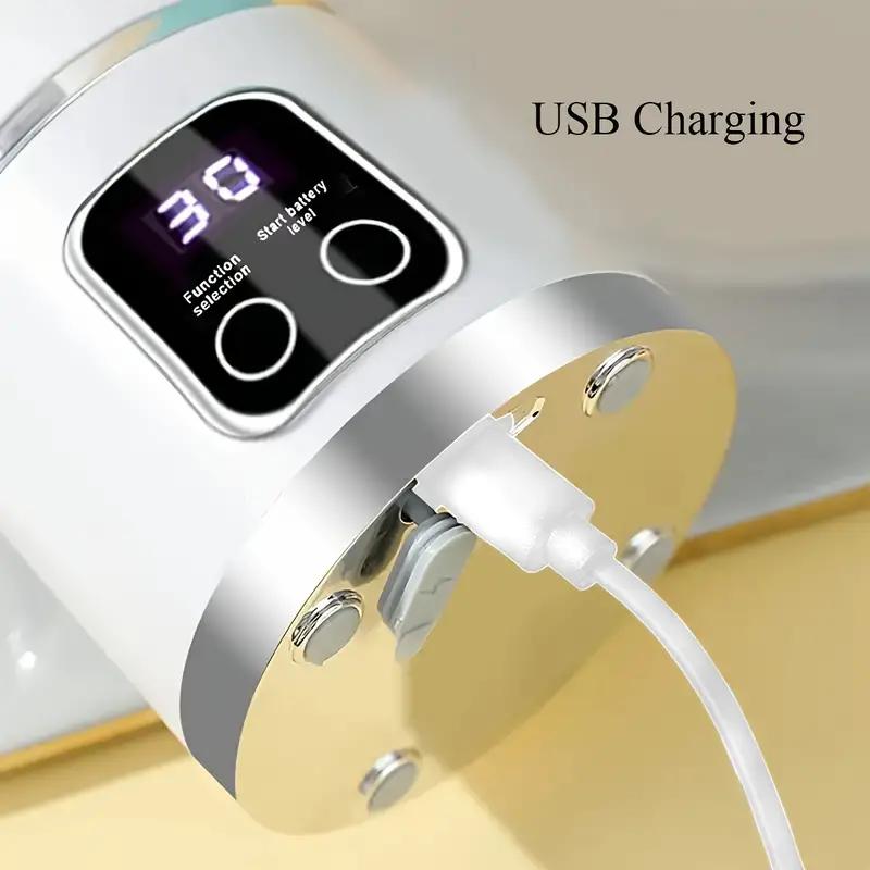 USB charging device with digital display on a light background